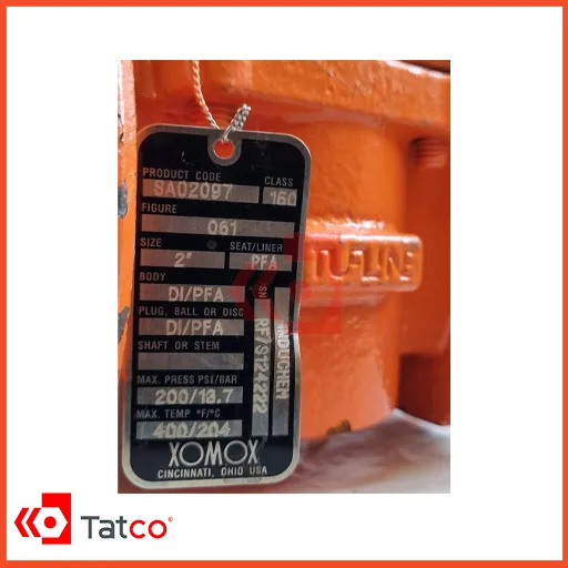 Cast iron plug valve CL 150, Teflon-lined, size 2 (5)